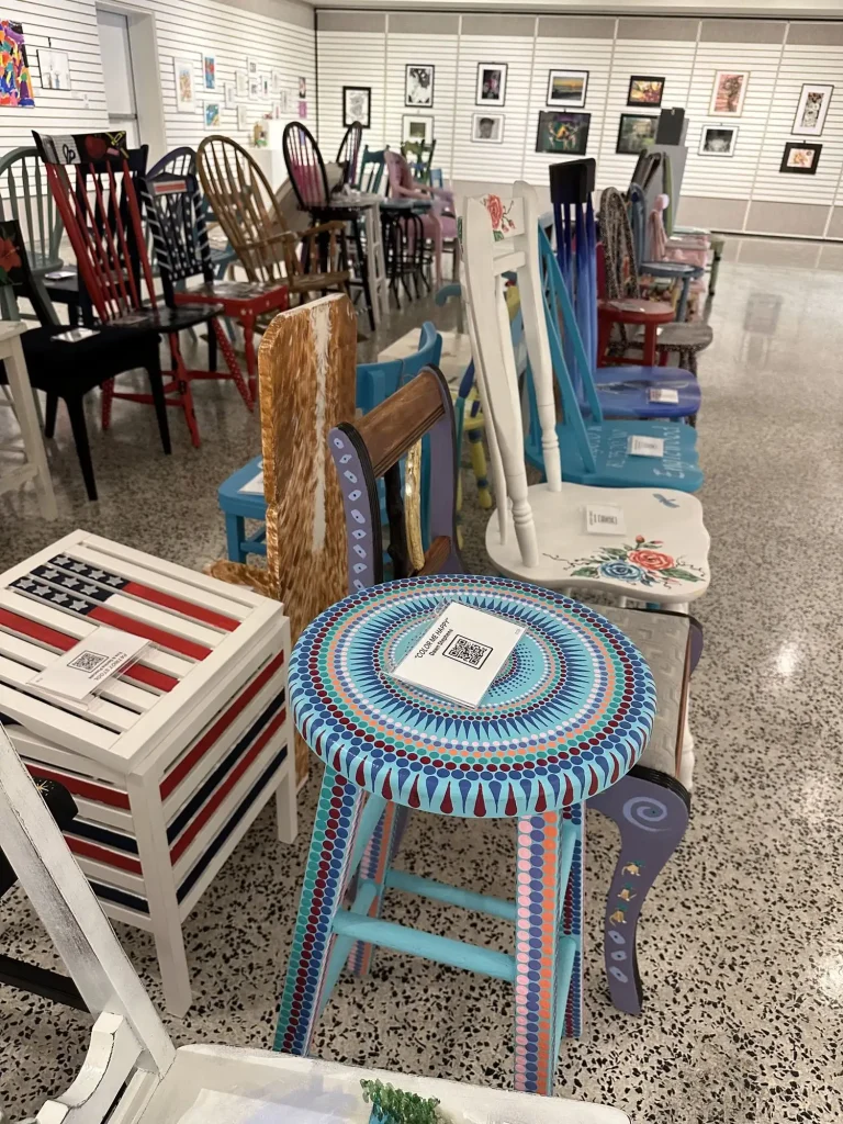 Chairs submitted for the charity event in 2024